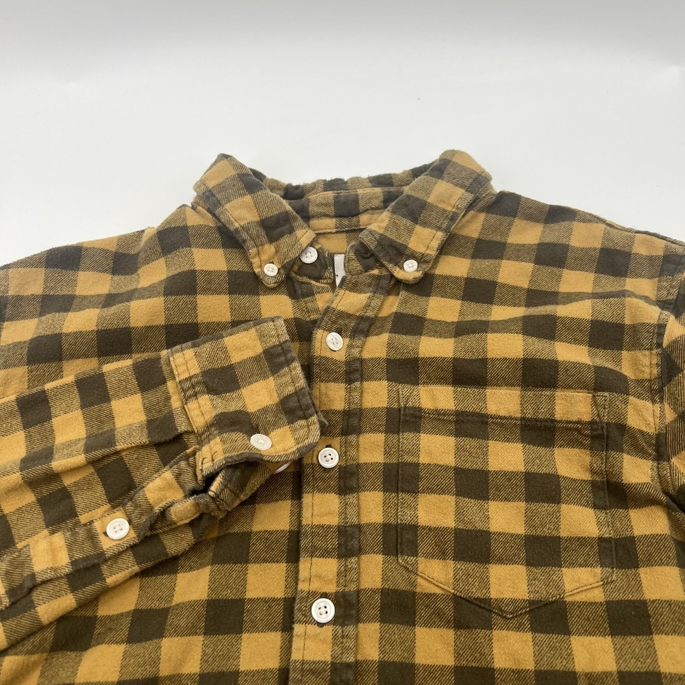 Flint and Tinder Flannel Plaid Button Down Shirt Mens M Huckberry Made in USA LS